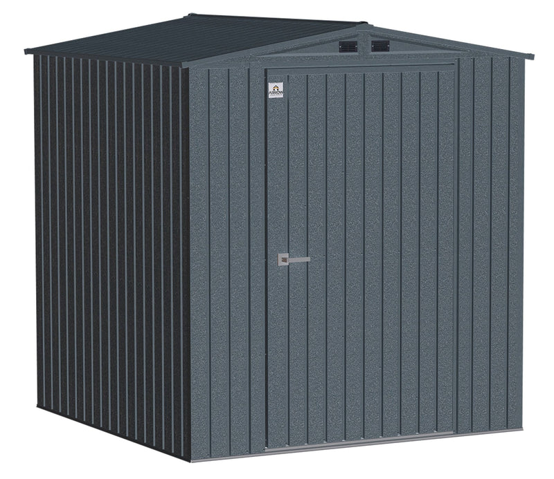 Arrow Elite Steel Storage Shed with Pent Roof, Anthracite, 6-ft x 6-ft L8