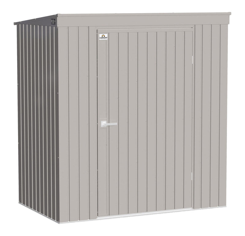 Arrow Elite Steel Storage Shed with Pent Roof, Cool Grey, 6-ft x 4-ft R6