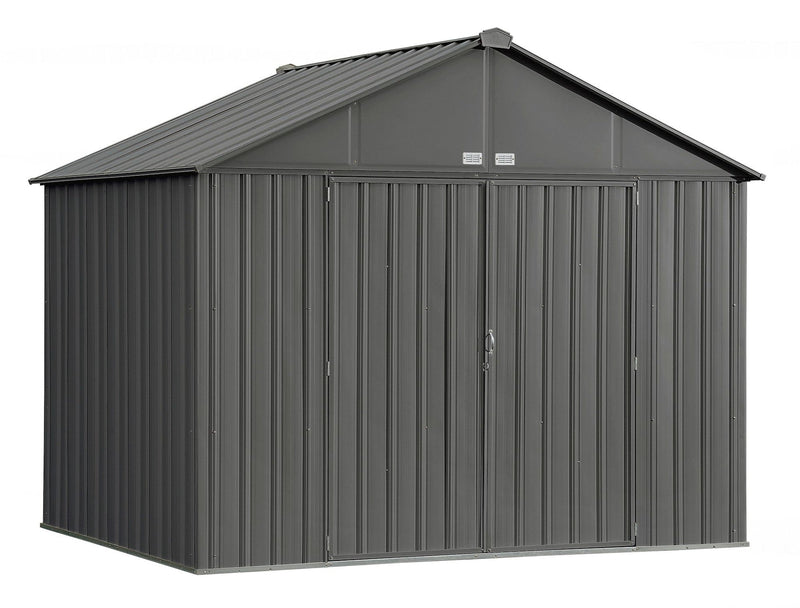 Arrow EZEE Galvanized Steel Storage Shed, Charcoal, 10-ft x 8-ft U6