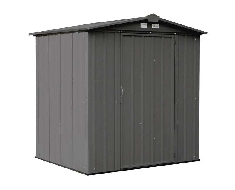 Arrow EZEE Galvanized Steel Storage Shed with Low Gable Roof, Charcoal, 6-ft x 5-ft H4