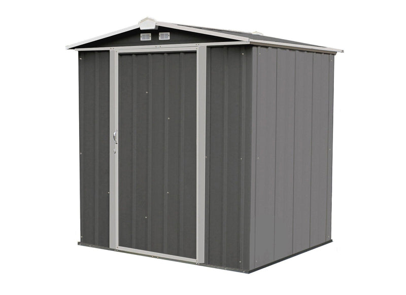 Arrow EZEE Galvanized Steel Storage Shed with Low Gable Roof, Charcoal/Cream, 6-ft x 5-ft H1