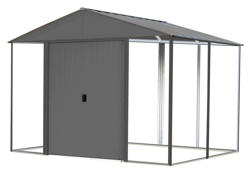 Arrow Ironwood Steel Hybrid Shed Kit, Anthracite, 10-ft x 8-ft T6
