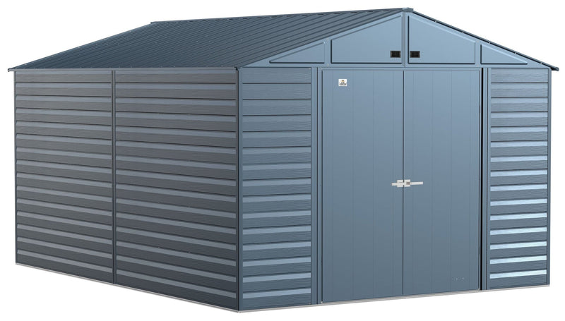 Arrow Select Galvanized Steel Storage Shed, Blue Grey, 10-ft x 14-ft O6