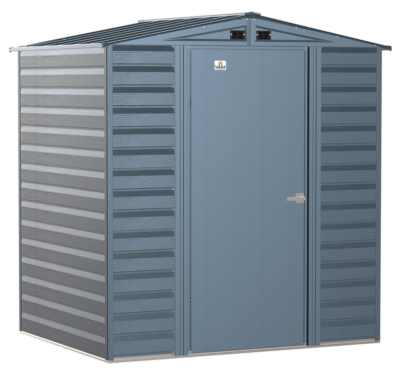 Arrow Select Galvanized Steel Storage Shed, Blue Grey, 6-ft x 5-ft T6