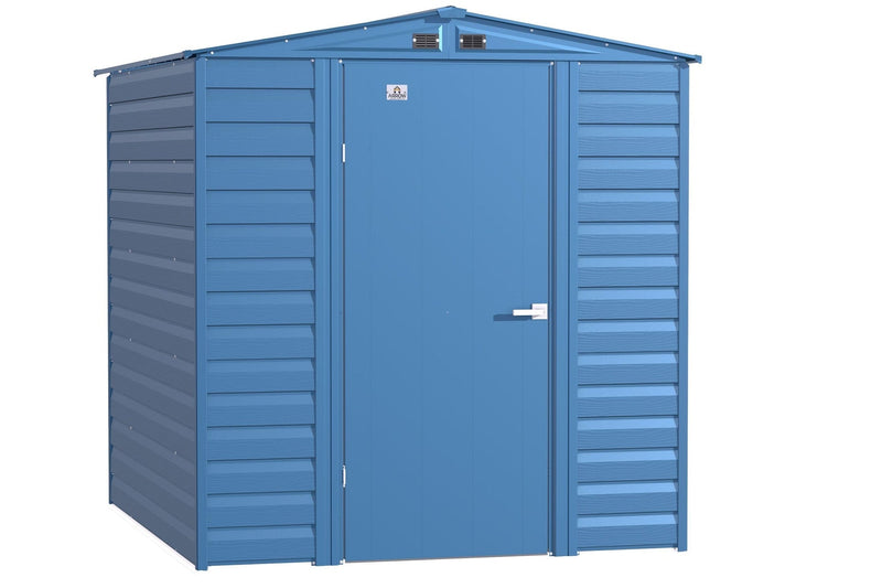 Arrow Select Galvanized Steel Storage Shed, Blue Grey, 6-ft x 7-ft L2