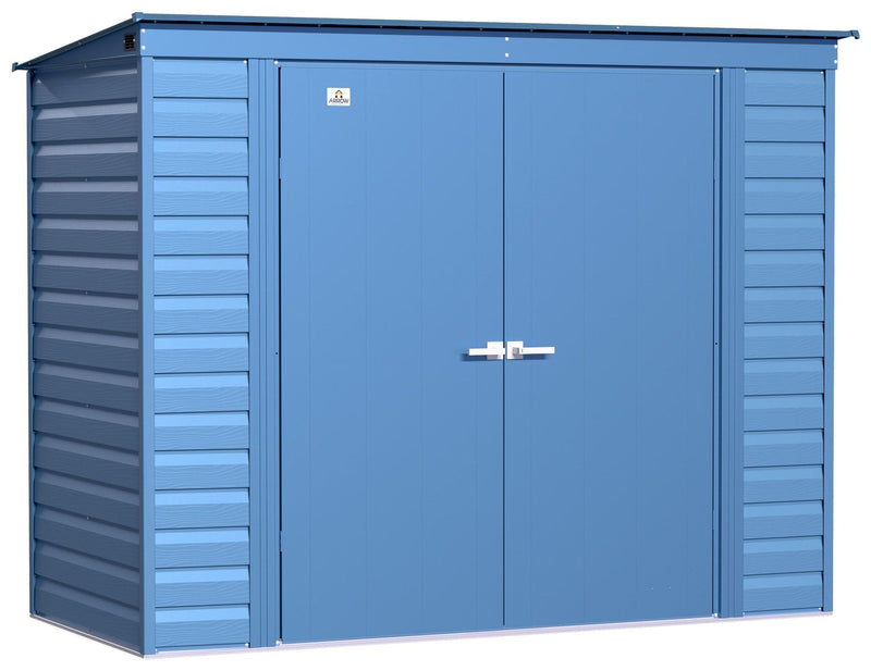 Arrow Select Galvanized Steel Storage Shed, Blue Grey, 8-ft x 4-ft T5
