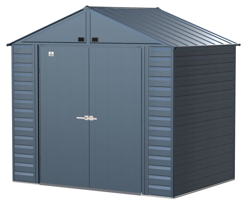 Arrow Select Galvanized Steel Storage Shed, Blue Grey, 8-ft x 6-ft Z8