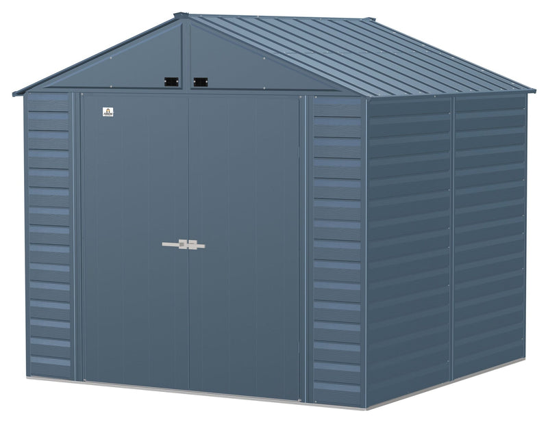 Arrow Select Galvanized Steel Storage Shed, Blue Grey, 8-ft x 8-ft F5