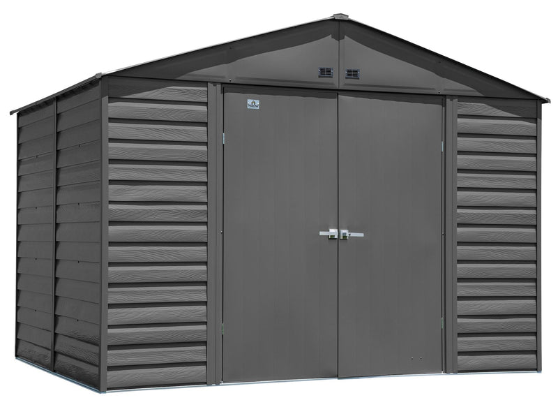 Arrow Select Galvanized Steel Storage Shed, Charcoal, 10-ft x 8-ft J7