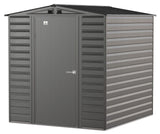 Arrow Select Galvanized Steel Storage Shed, Charcoal, 6-ft x 7-ft