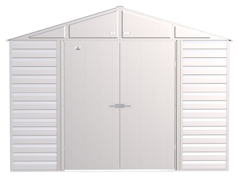 Arrow Select Galvanized Steel Storage Shed, Flute Grey, 10-ft x 12-ft D5