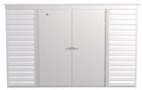 Arrow Select Galvanized Steel Storage Shed, Flute Grey, 10-ft x 4-ft