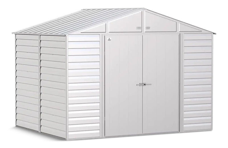Arrow Select Galvanized Steel Storage Shed, Flute Grey, 10-ft x 8-ft B3
