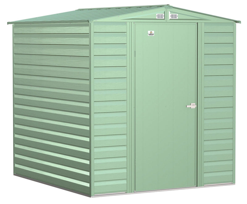 Arrow Select Galvanized Steel Storage Shed, Sage Green, 6-ft x 7-ft X0