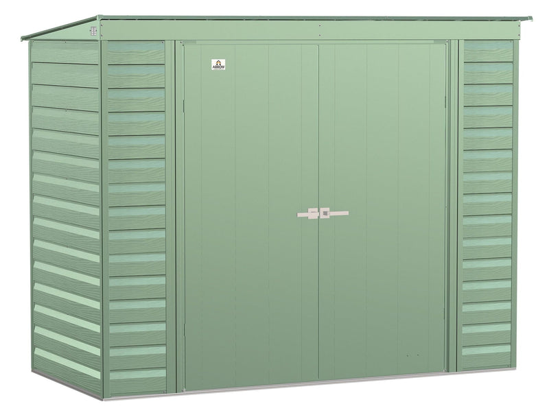 Arrow Select Galvanized Steel Storage Shed, Sage Green, 8-ft x 4-ft L2