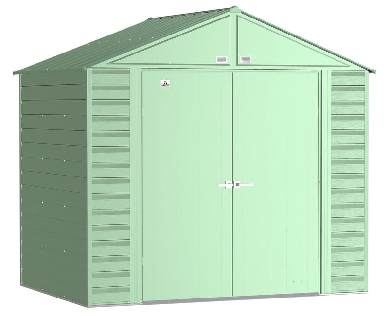 Arrow Select Galvanized Steel Storage Shed, Sage Green, 8-ft x 6-ft L1