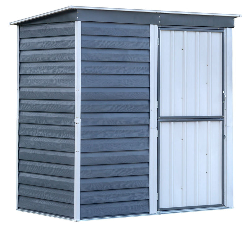 Arrow Shed-in-a-Box Steel Storage Shed, Charcoal/Cream, 6-ft x 4-ft W7