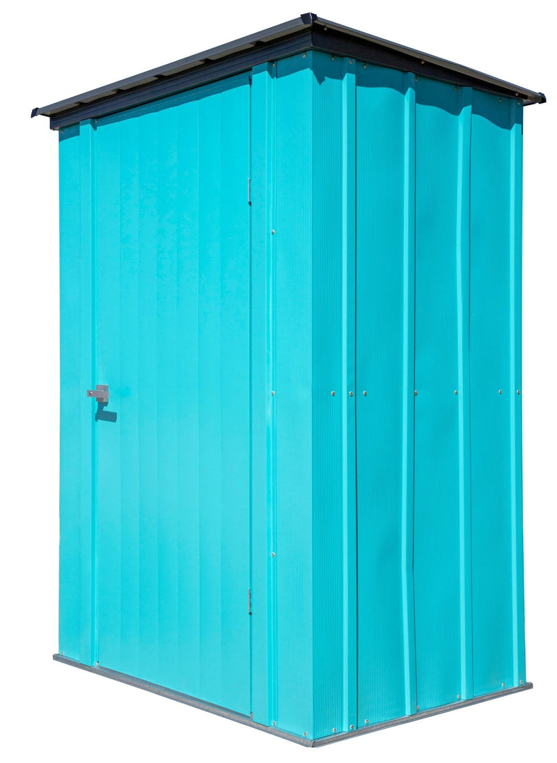 Arrow Spacemaker Patio Steel Storage Shed, Teal, 4-ft x 3-ft Q2