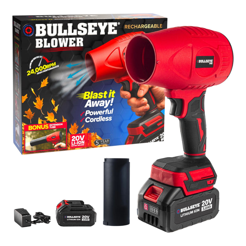 As Seen On TV Bullseye 20V Cordless Rechargeable Handheld Leaf Blower Y4