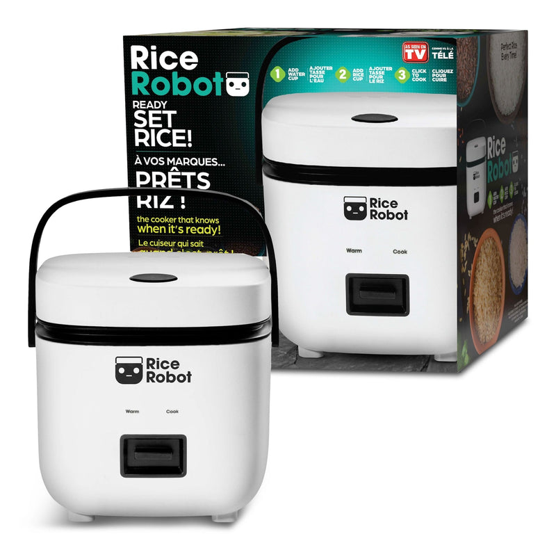 As Seen On TV Ceramic Nonstick Rice Cooker, White, 1-qt O1