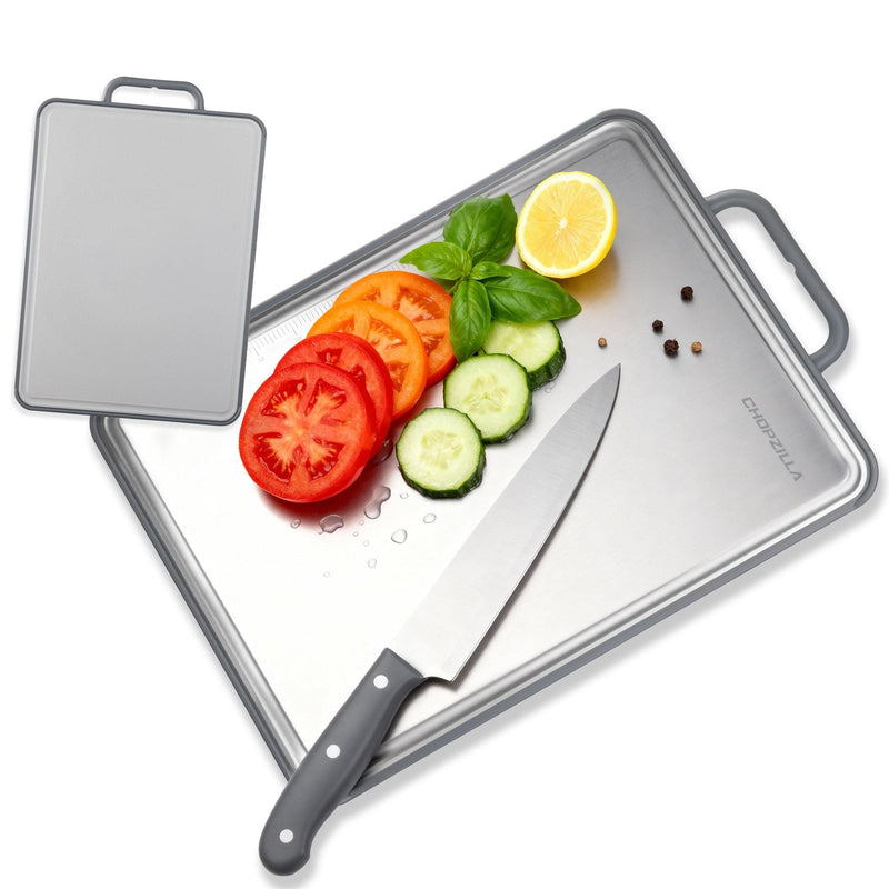 As Seen On TV Chopzilla Titanium Dual Sided Cutting Board with Handle, Non-Slip, 15.7-in F7