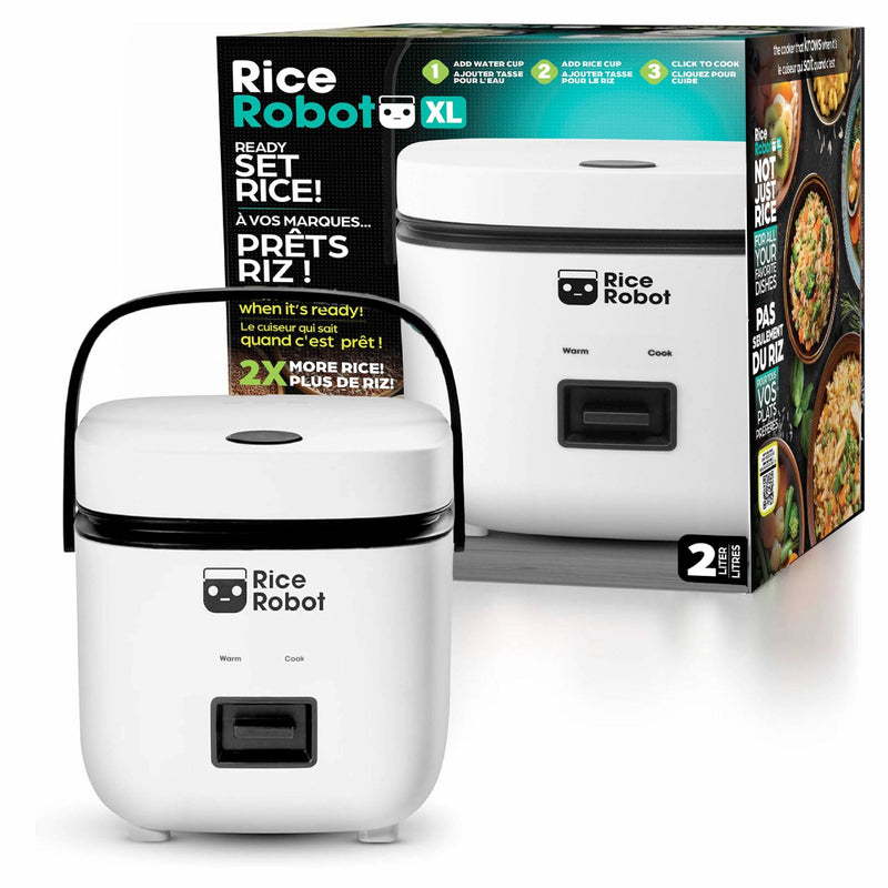 As Seen On TV Nonstick Rice Cooker Robot, Large, 2-L Capacity H3