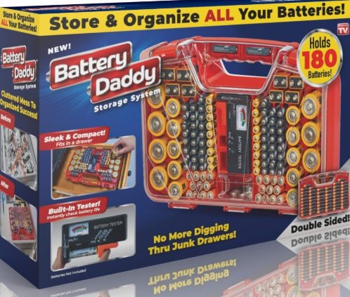 As Seen On TV Ontel Battery Daddy 180 Battery Organizer and Storage Case Q6