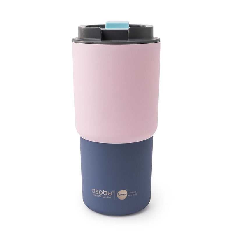 Asobu Pick-me-up Ceramic Travel Mug, 22-oz, Pastel Pink H3