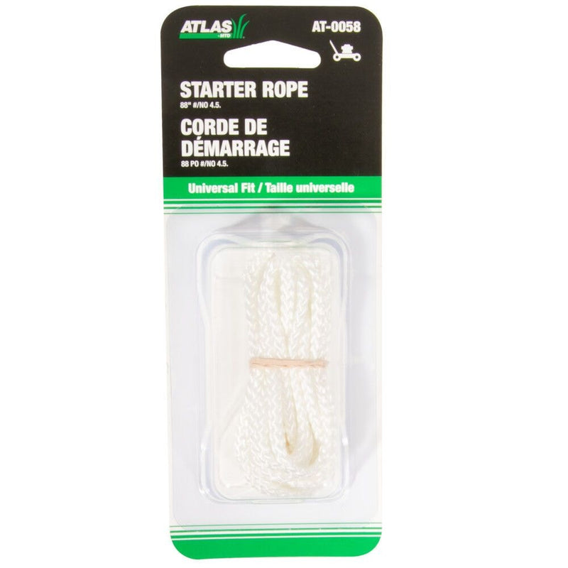 Atlas Lawn Mower Replacement Starter Cord/Rope, Nylon, 88-in x 1/8-in S5