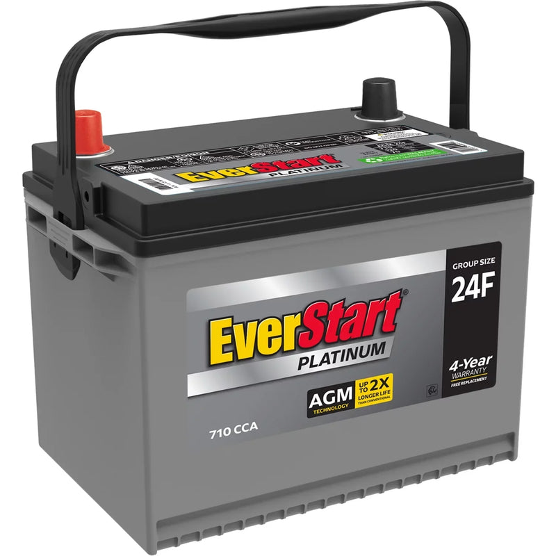 EverStart Platinum AGM Automotive Battery, Group Size 24F 12 Volt, 750 CCA - MadeInUSA R2