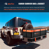 Roof Rack Carrier Basket Universal Rooftop 51" X 36" X 5" Waterproof Bag 15 Cubic Feet (44" 34" 17"), and Cargo Net with Attachment Hooks, Ratchet Straps