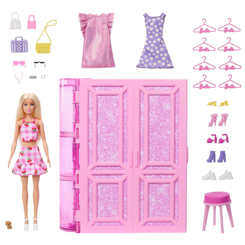 Barbie Dream Closet Toy Playset with Series 3.0 Fashion Doll and 25+ Accessories R8