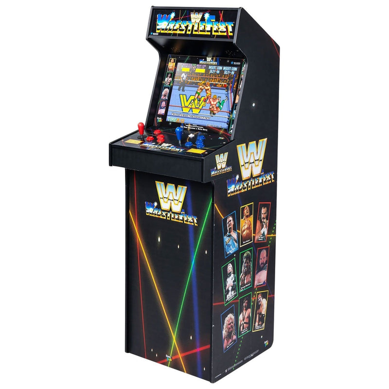 Basic Fun WWE Ultra Series Arcade Classics Deluxe Cabinet for Home, Free Standing Game Machine with 5 Games M7