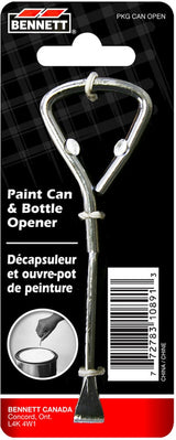 Bennett Metal Paint Can & Bottle Opener, Silver