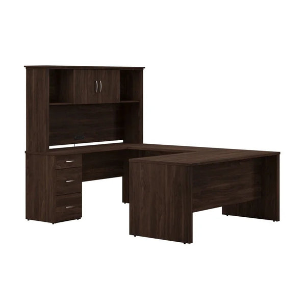 Bestar - Gosford U-Shaped Desk with Hutch J5
