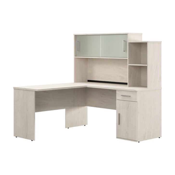 Bestar Orford L-Shaped Desk with Hutch G9