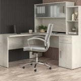Bestar Orford L-Shaped Desk with Hutch