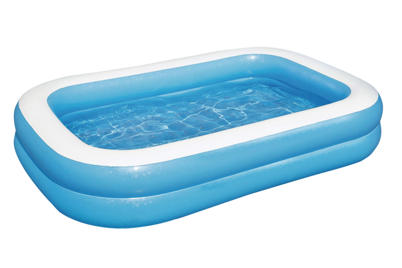 Bestway Rectangular Inflatable Family Wading Pool, 8.5-ft x 5.8-ft x 20-in A3