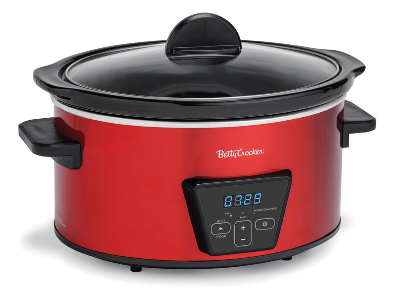 Betty Crocker Digital Programmable Slow Cooker with Tempered Glass Lid, 5-qt Z9