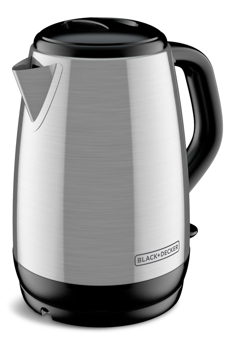Black & Decker Cordless Electric Kettle with Auto Shut Off, Stainless Steel, 1.7L N9