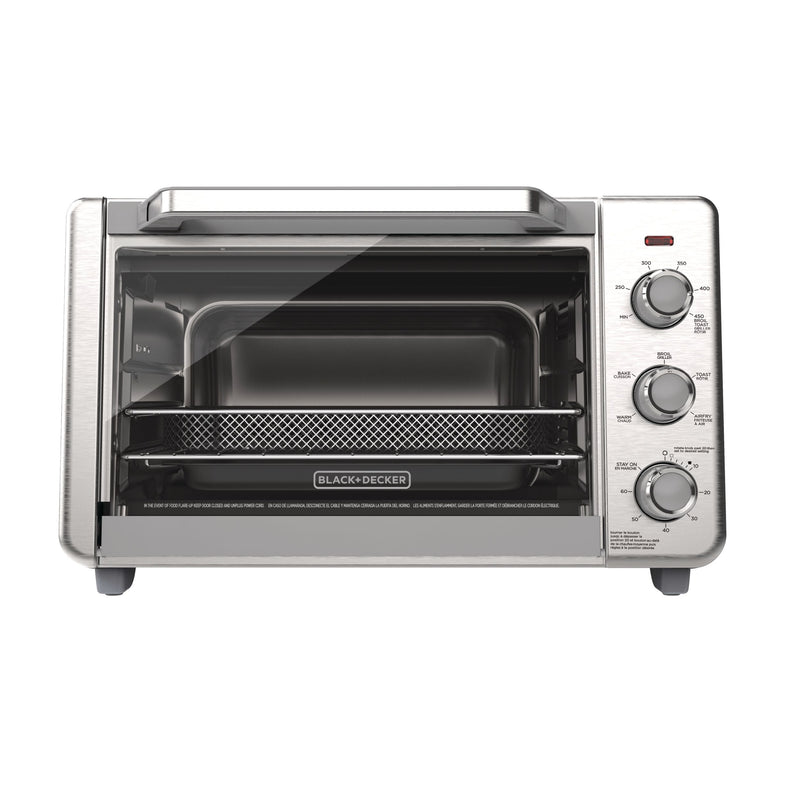 Black & Decker Crisp 'N bake 6-Slice Air Fryer Toaster Oven, Stainless Steel, 5 Cooking Functions T3