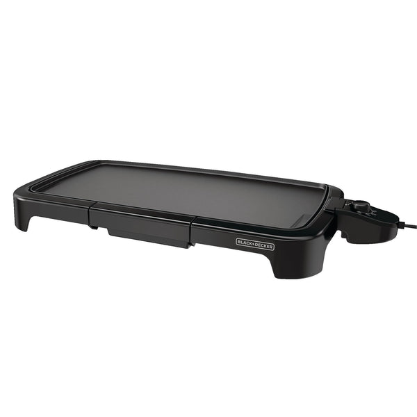 Black & Decker Family Sized Electric Griddle, Black, 20-in x 11-in H0