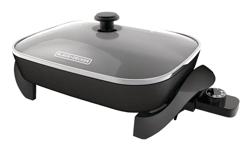Black & Decker Family-Sized Non-Stick Electric Skillet, Black, 12x15-in W2