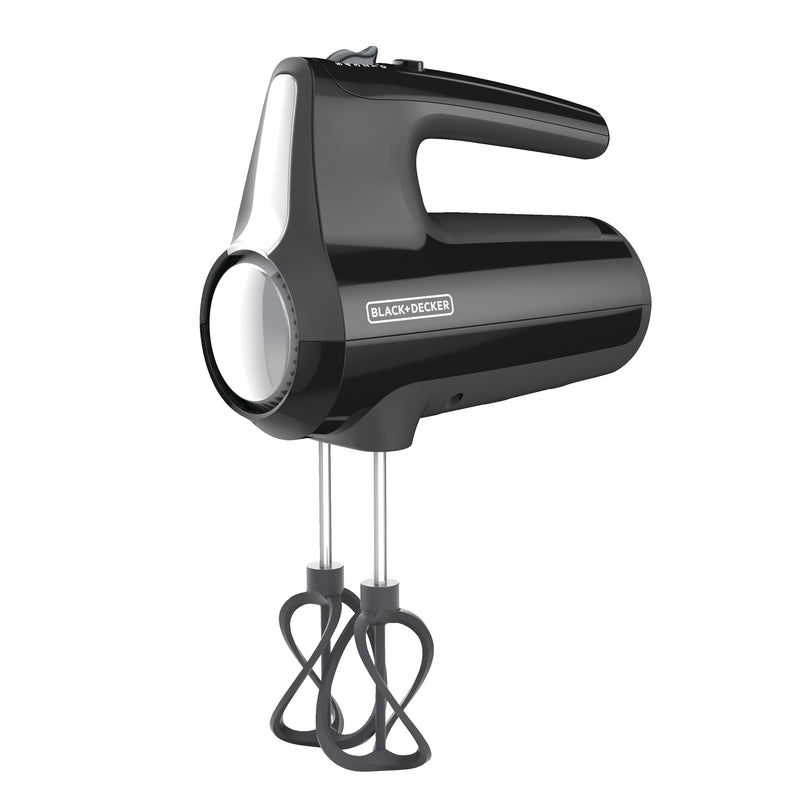 Black & Decker Helix Hand Mixer, Premium Performance 5 Speed Hand Mixer, Includes 5 Attachments and Case, Black H7