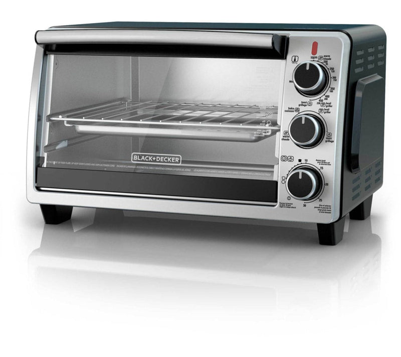 Black & Decker Toaster Oven with 4 Functions, Stainless Steel, 6-Slices S5
