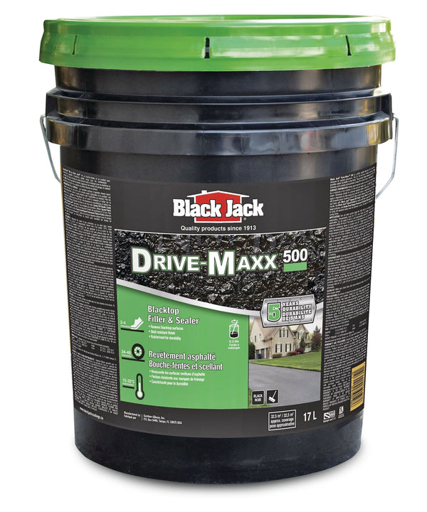 Black Jack Drive-Maxx 500 5-Year Asphalt Driveway Filler & Sealer, 32.5 sq. m Coverage, 17-L E9