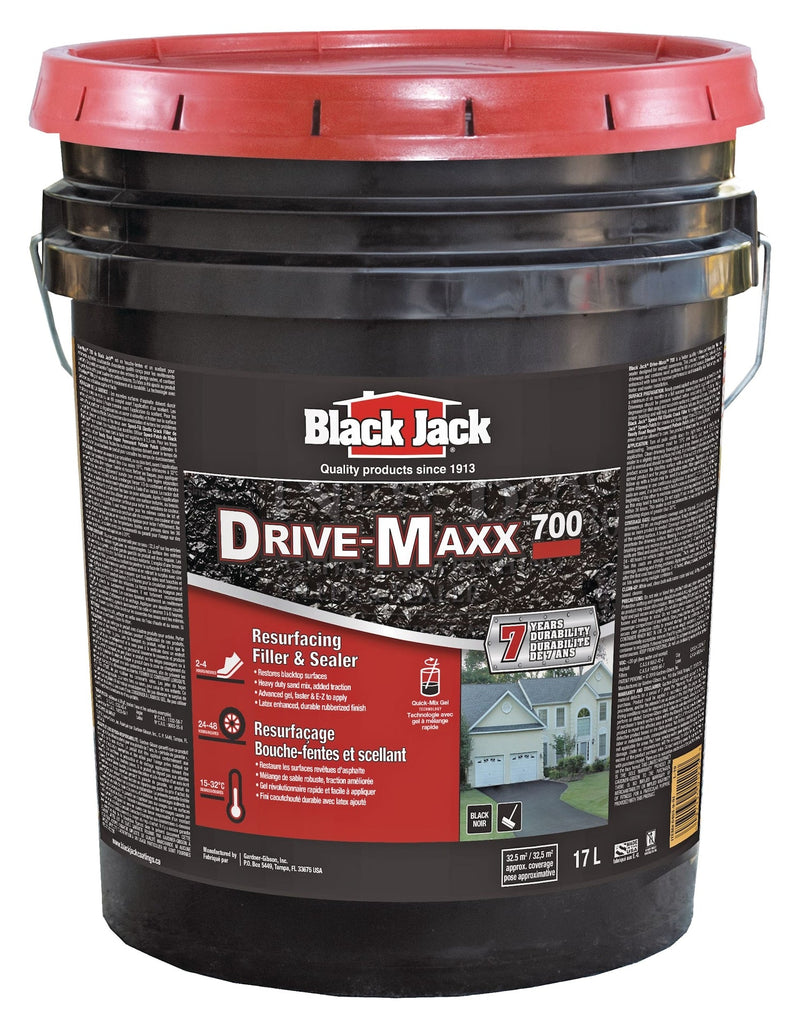 Black Jack Drive-Maxx 700 7-Year Asphalt Driveway Filler & Sealer, 32.5 sq. m Coverage, 17-L F0