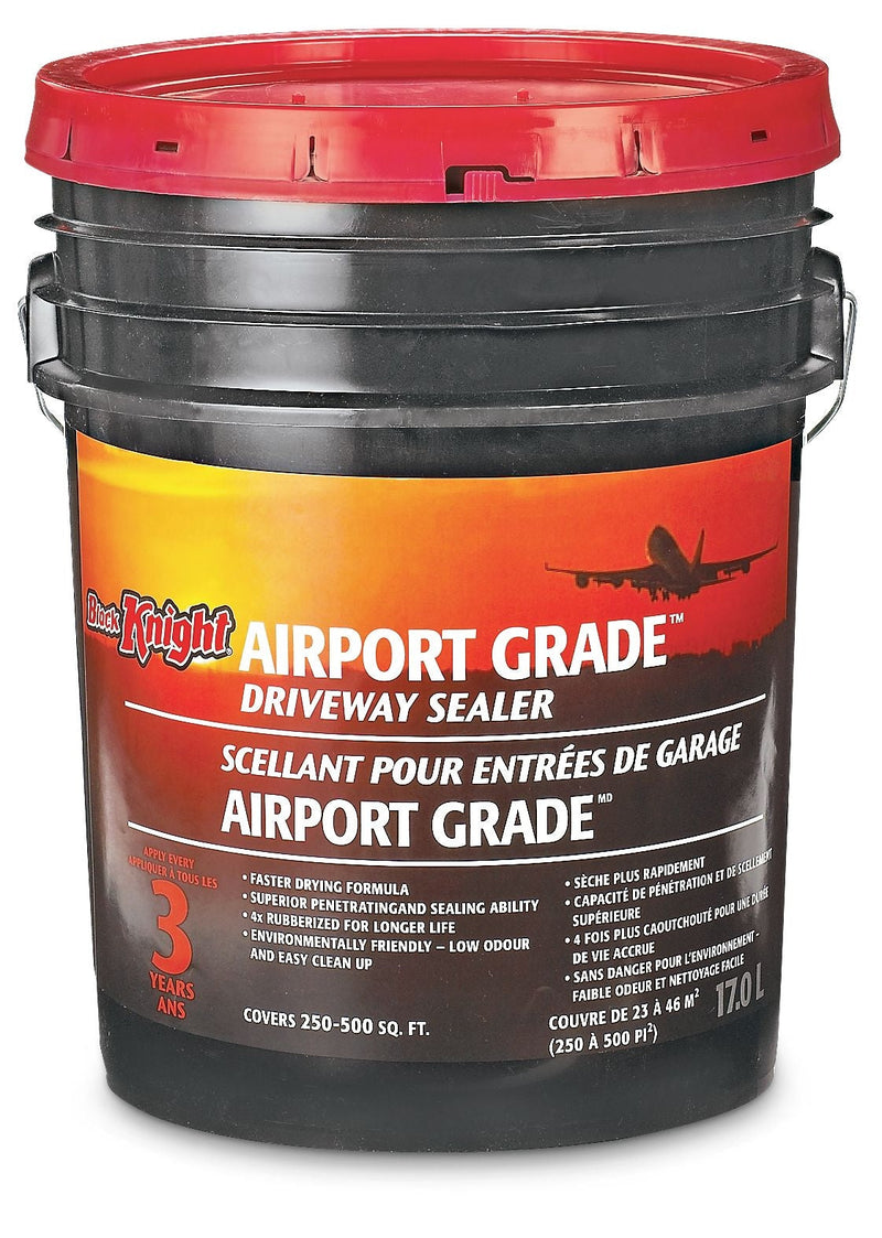 Black Knight Airport Grade 3-Year Asphalt Driveway Sealer, 250-500-sq. ft Coverage, 17-L F5