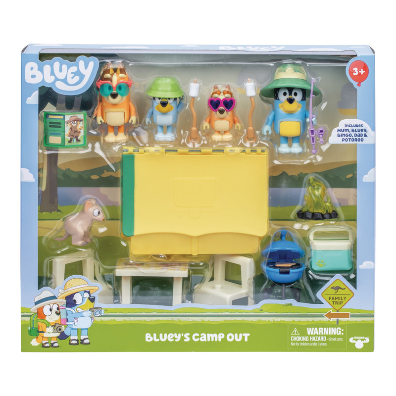 Bluey Bluey's Camp Out Playset with Figures and Accessories, 15-pc O5
