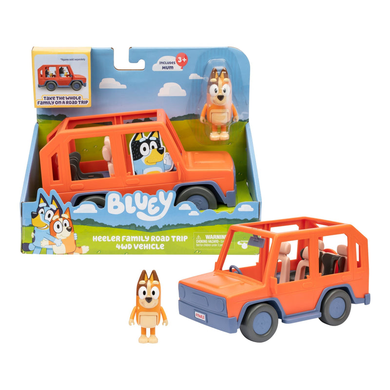 Bluey Heeler Family Road Trip 4WD Vehicle Playset with Mum Figure L2